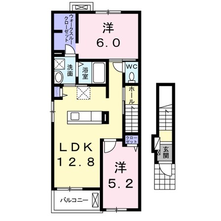 北松本駅 徒歩38分 2階の物件間取画像